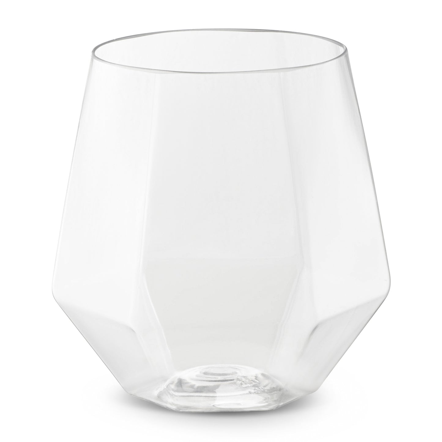 12 oz. Clear Hexagonal Disposable Plastic Wine Goblets