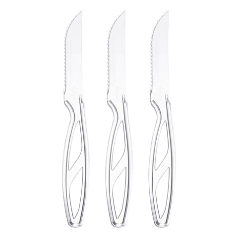 Clear Plastic Disposable Steak Knives