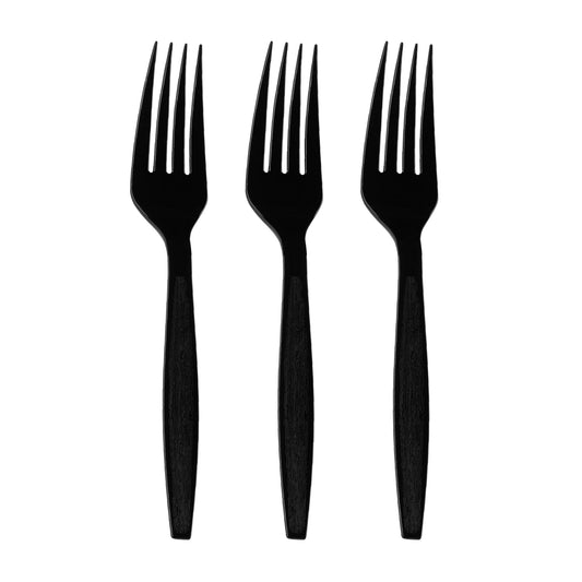 Black Disposable Plastic Forks