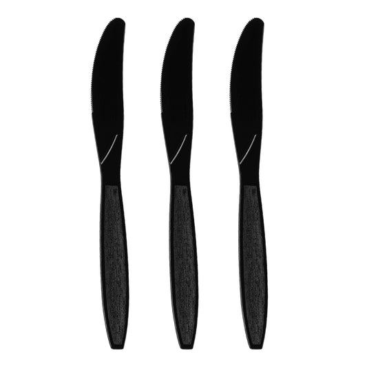 Black Disposable Plastic Knives