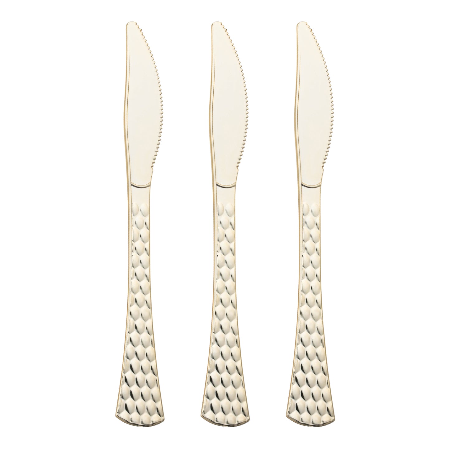 Shiny Gold Glamour Disposable Plastic Knives