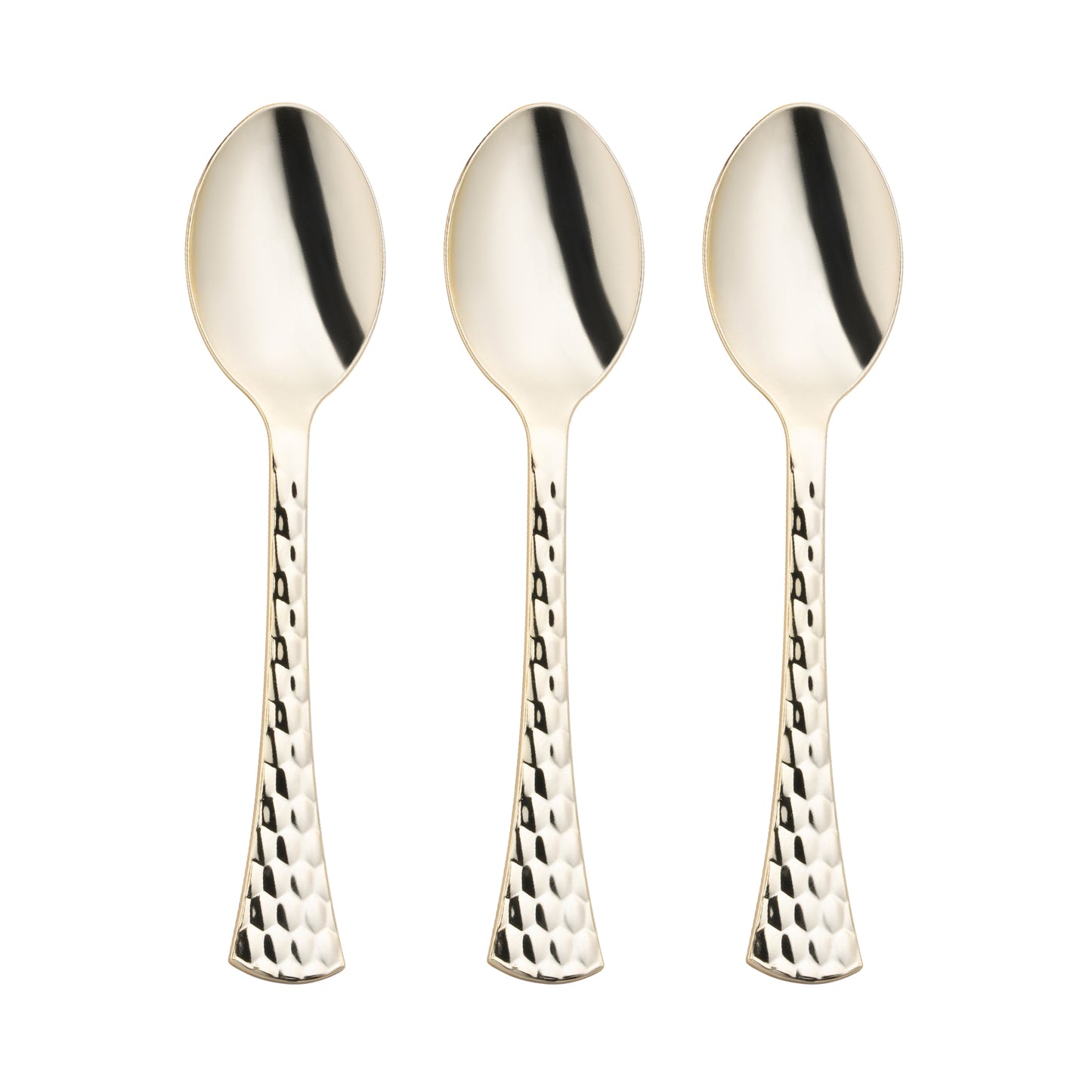 Shiny Gold Glamour Disposable Plastic Spoons