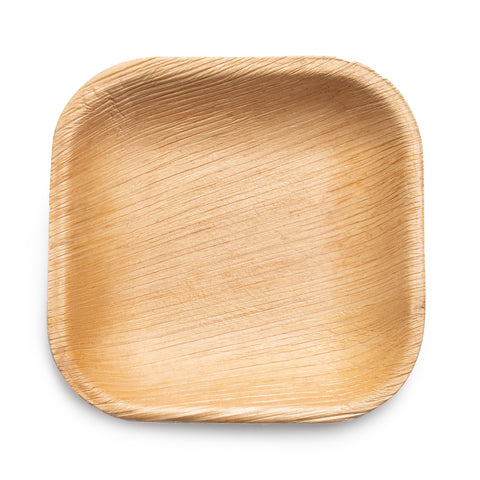 Square Palm Leaf Disposable Eco-Friendly Pastry Plates (5