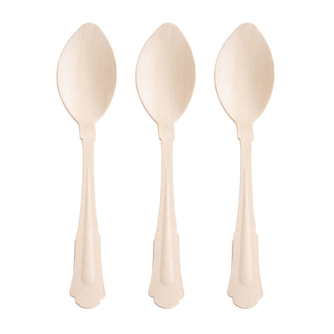Silhouette Palm Leaf Disposable Eco-Friendly Dinner Spoons