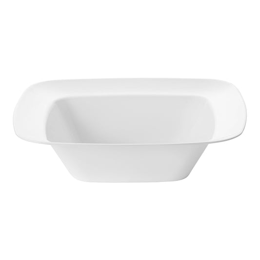 Solid White Rounded Square Plastic Soup Bowls (12 oz.)