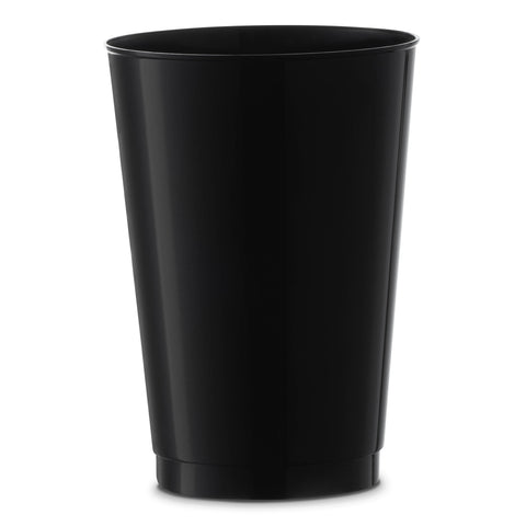12 oz. Black Round Disposable Plastic Party Cups