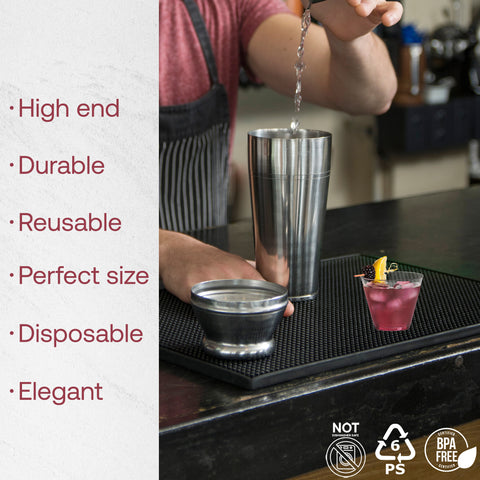 9 oz. Fancy Crystal Clear Disposable Plastic Party Cups