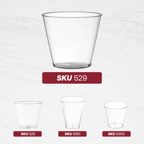 9 oz. Fancy Crystal Clear Disposable Plastic Party Cups