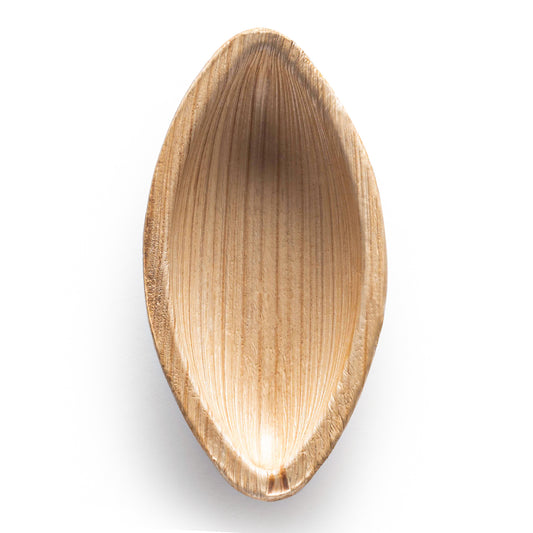 5" Boat Natural Palm Leaf Eco-Friendly Trays