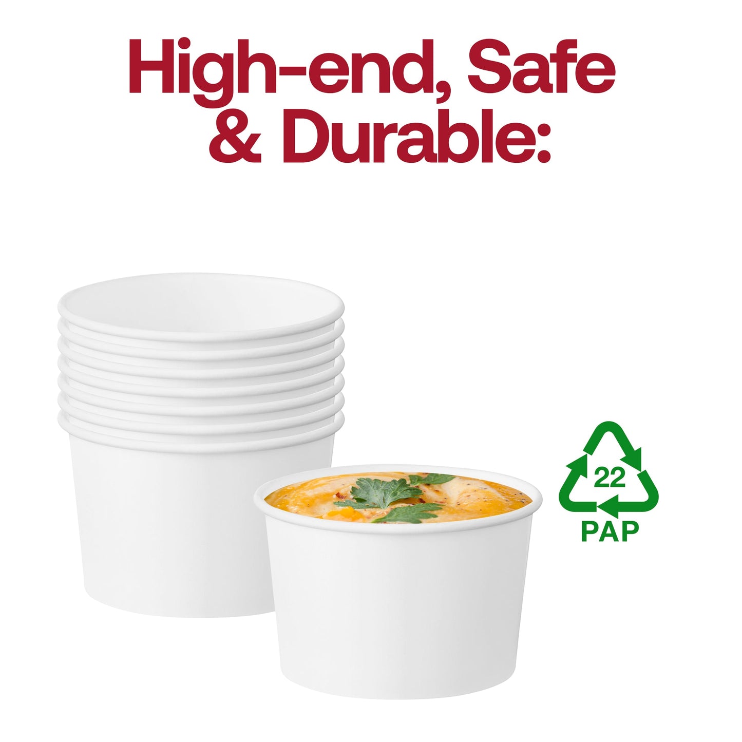 6 oz Squat Paper Soup Cups
