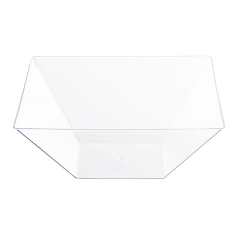 Clear Square Disposable Plastic Serving Bowls (3 qt.)