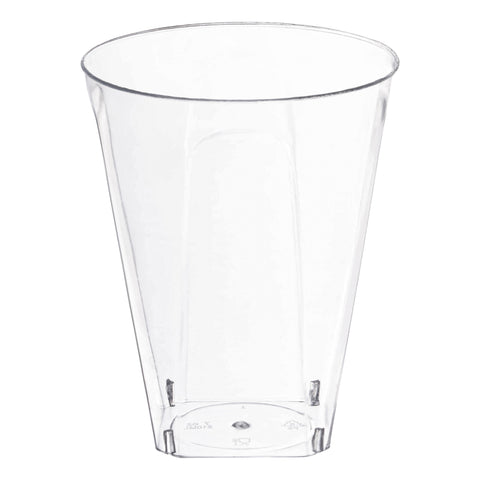 7 oz. Clear Square Bottom Plastic Disposable Cups