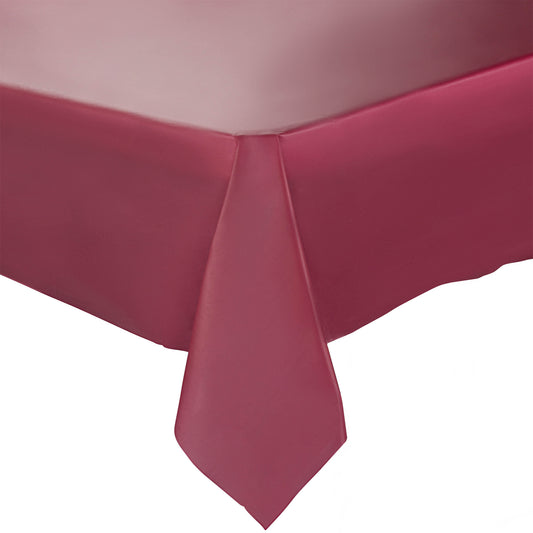 Burgundy Rectangular Plastic Tablecloths (54" x 108")