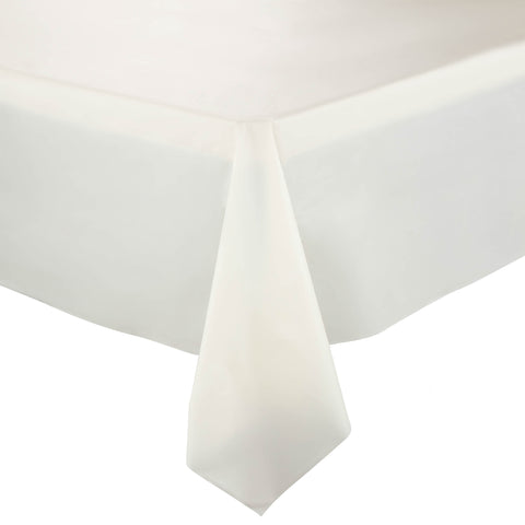 Ivory Rectangular Plastic Tablecloths (54