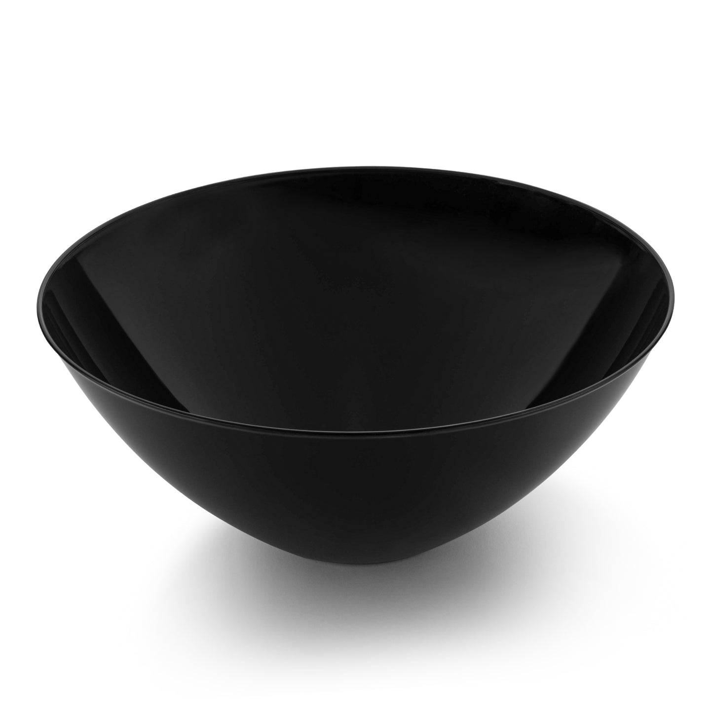 Solid Black Organic Round Plastic Bowls (100 oz.)