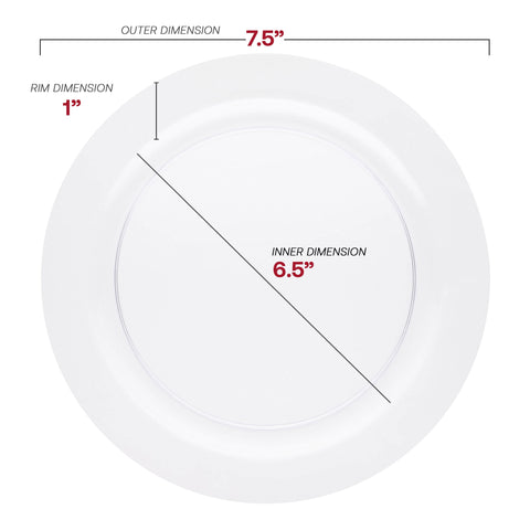 Clear Economy Round Plastic Appetizer/Salad Plates (7.5