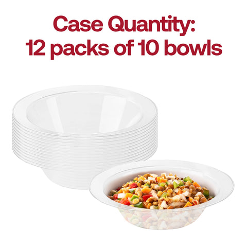 Clear Economy Round Plastic Soup Bowls (12 oz.)