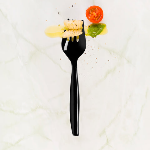 Black Plastic Serving Forks