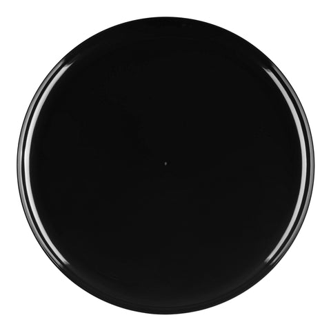 Black Flat Round Disposable Plastic Appetizer/Salad Plates (8.5
