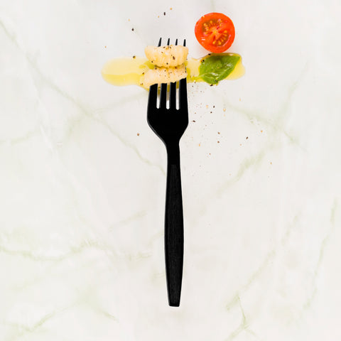Black Disposable Plastic Forks