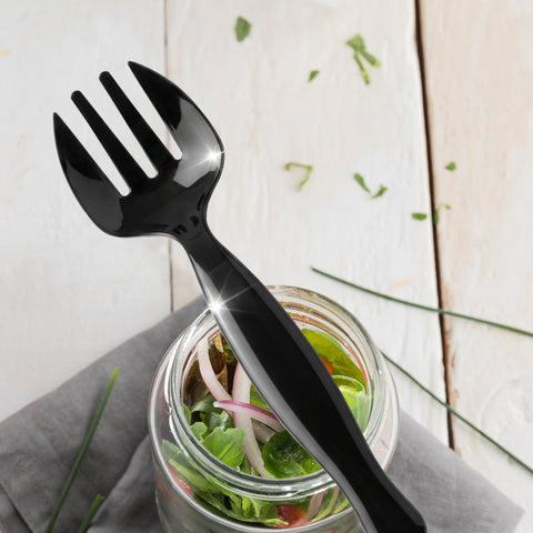 Black Plastic Serving Forks