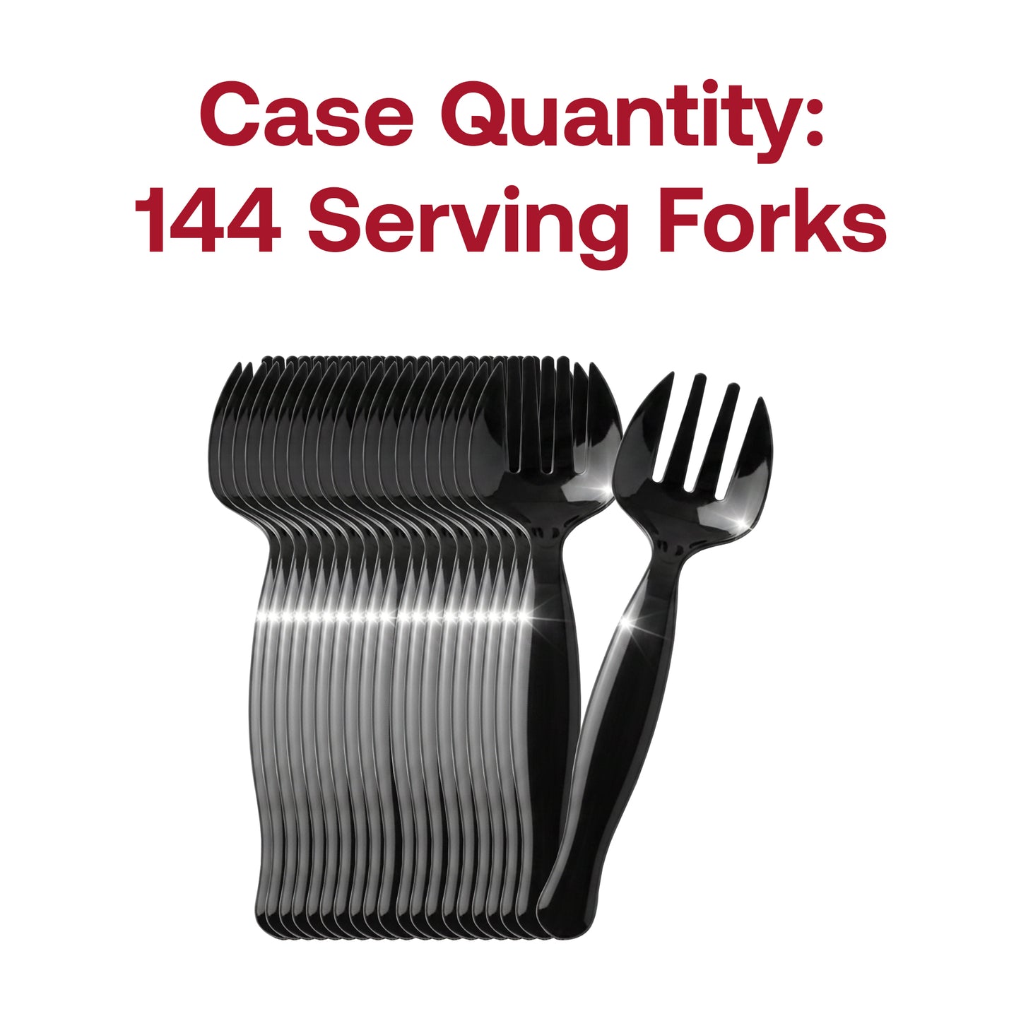Black Plastic Serving Forks