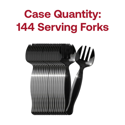 Black Plastic Serving Forks