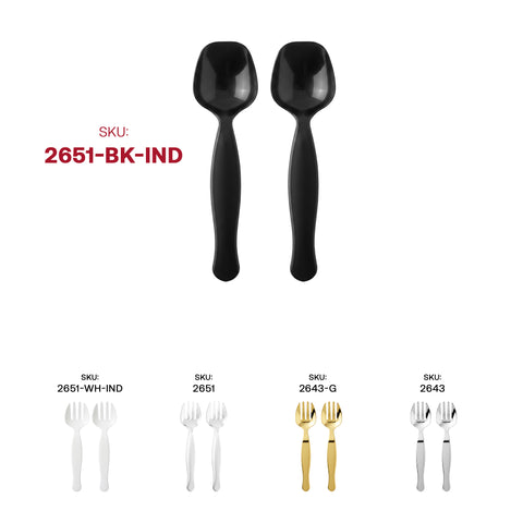 Black Plastic Serving Forks