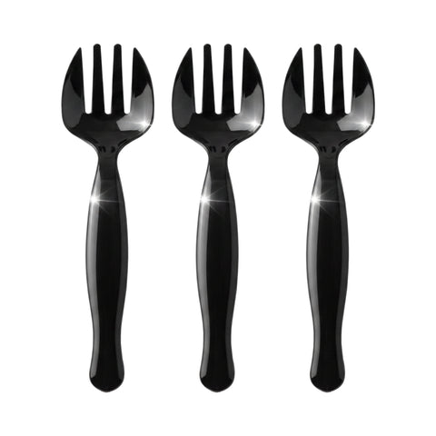 Black Plastic Serving Forks