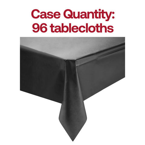 Black Rectangular Plastic Tablecloths (54