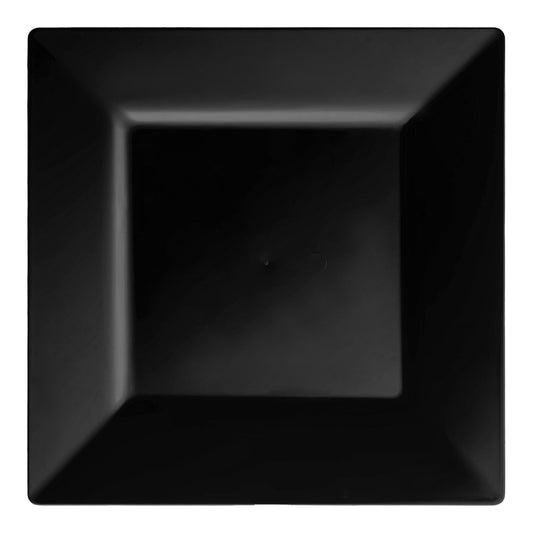 Black Square Plastic Cake Plates (6.5") | The Kaya Collection