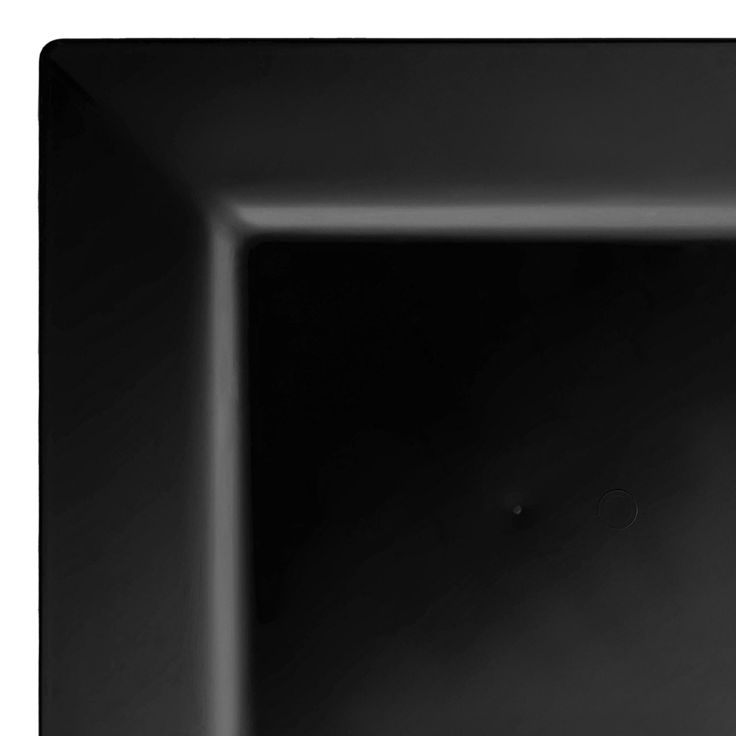 Black Square Disposable Plastic Pastry Plates (4.5") | The Kaya Collection