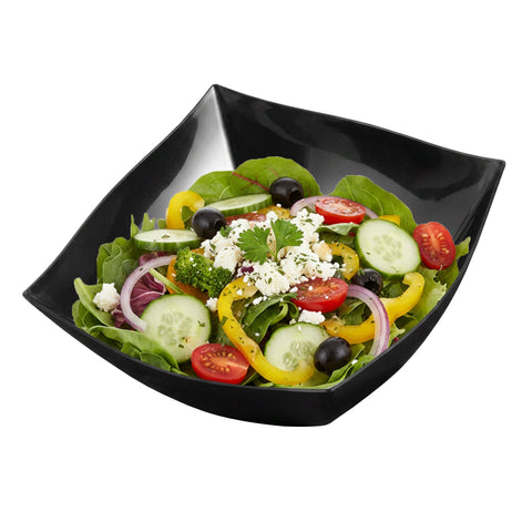 8 oz Black Wave Square Bowls