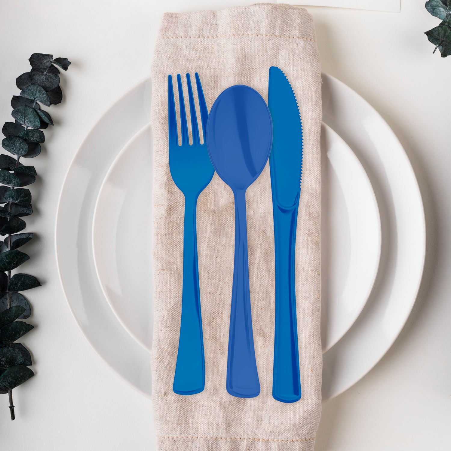Spoon Blue Color Code Plastic Spoon - Blue Plastic Party Spoons | Kaya Collection – The Kaya ...