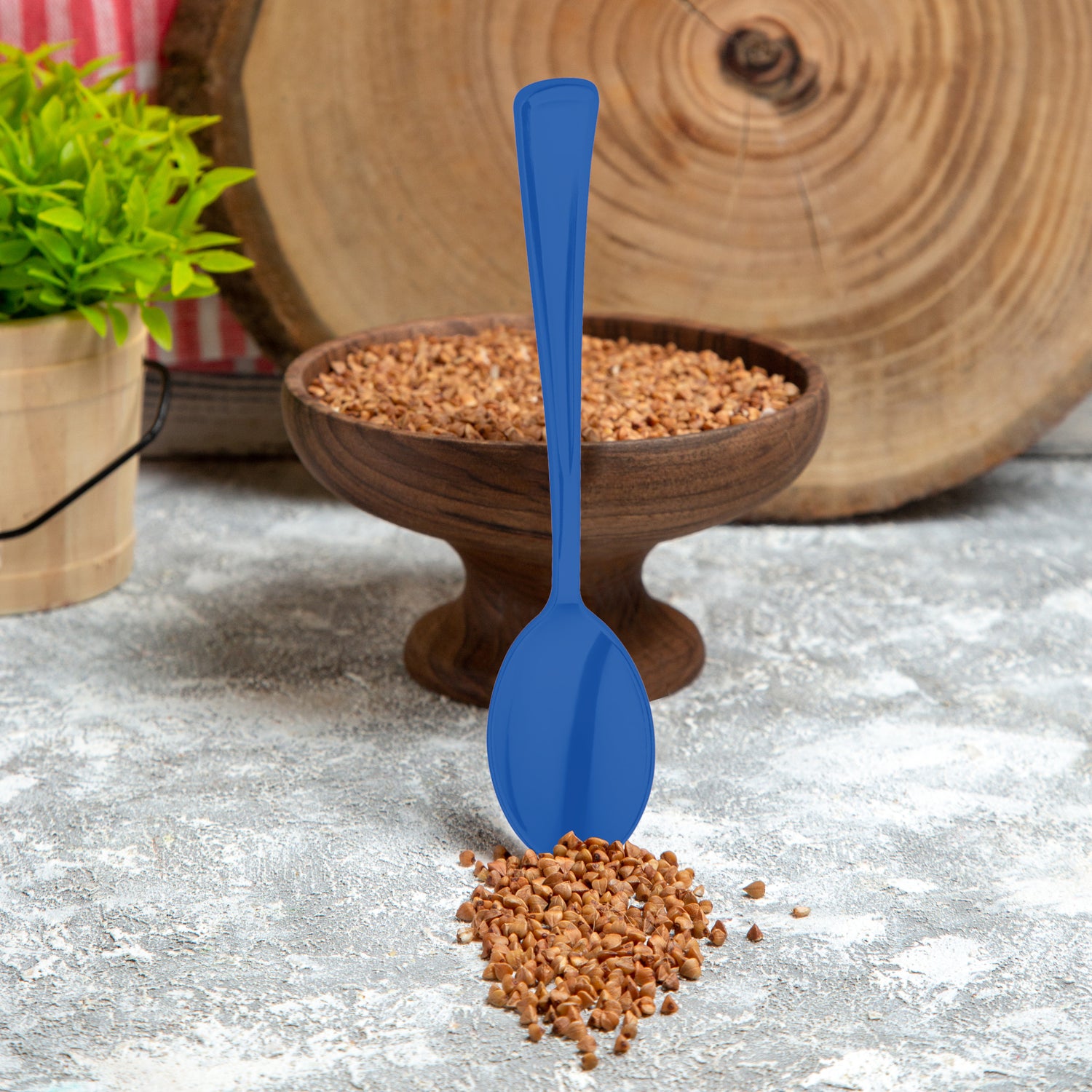 Spoon Blue Color Code Plastic Spoon - Blue Plastic Party Spoons | Kaya Collection – The Kaya ...