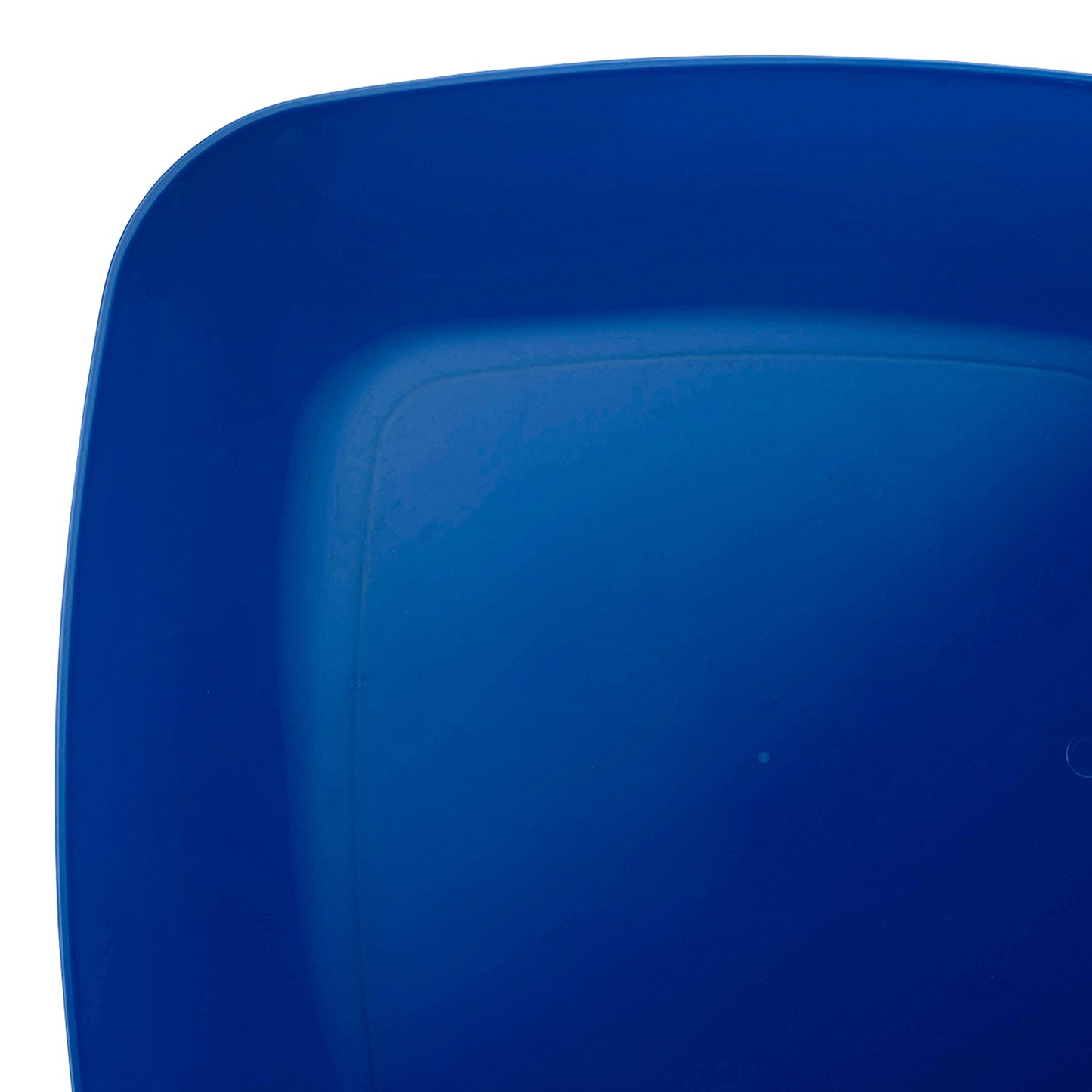 Blue Flat Rounded Square Plastic Buffet Plates (8.5")