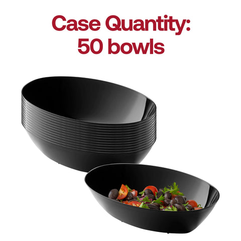½ Gallon Black Oval Luau Bowl