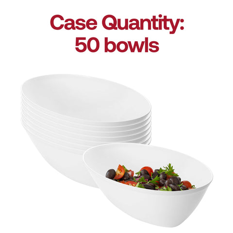 ½ Gallon White Oval Luau Bowl