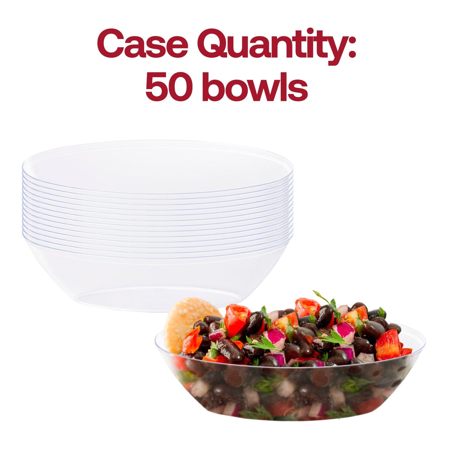 ½ Gallon Clear Oval Luau Bowl