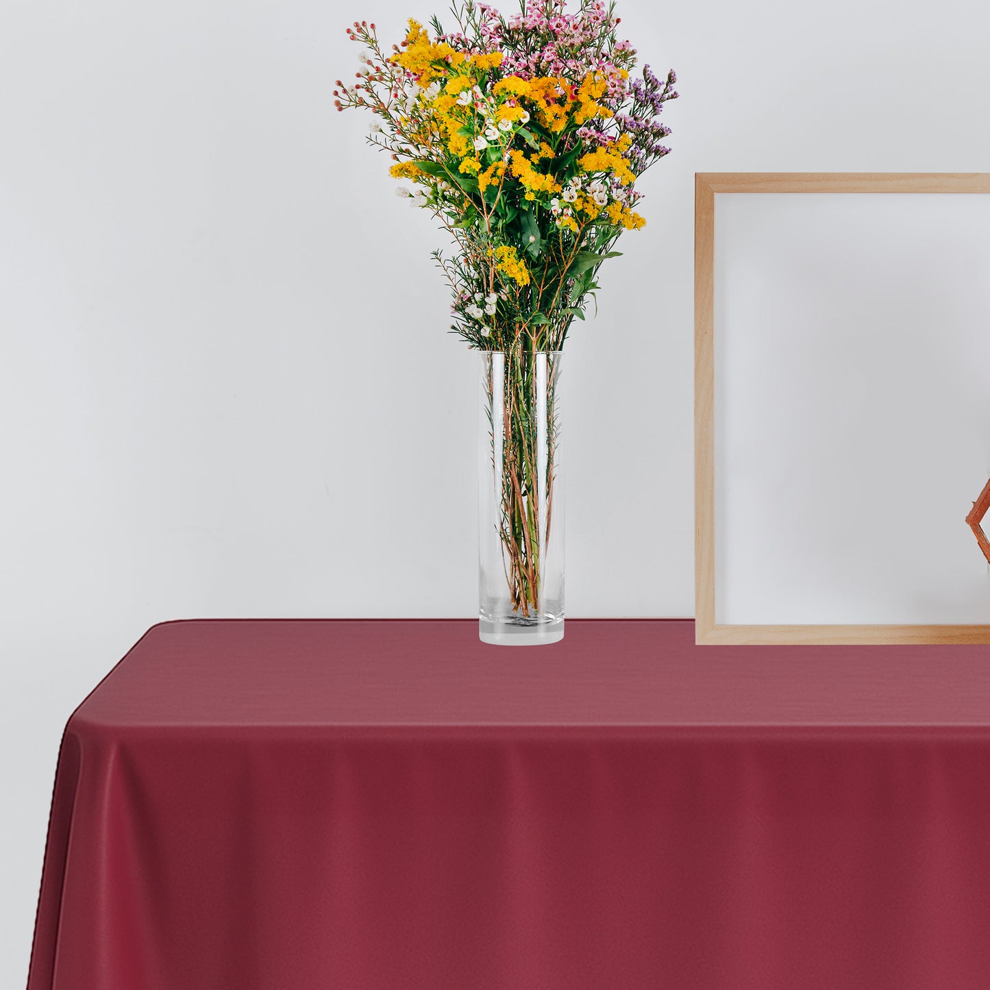 Burgundy Rectangular Plastic Tablecloths (54" x 108")