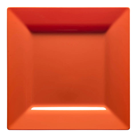 Burnt Orange Square Disposable Plastic Cake Plates (6.5