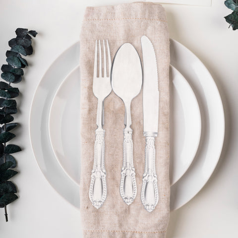 Clear Baroque Plastic Dinner Forks