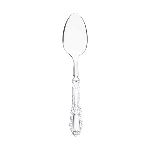 Clear Baroque Disposable Plastic Dinner Spoons Main | The Kaya Collection
