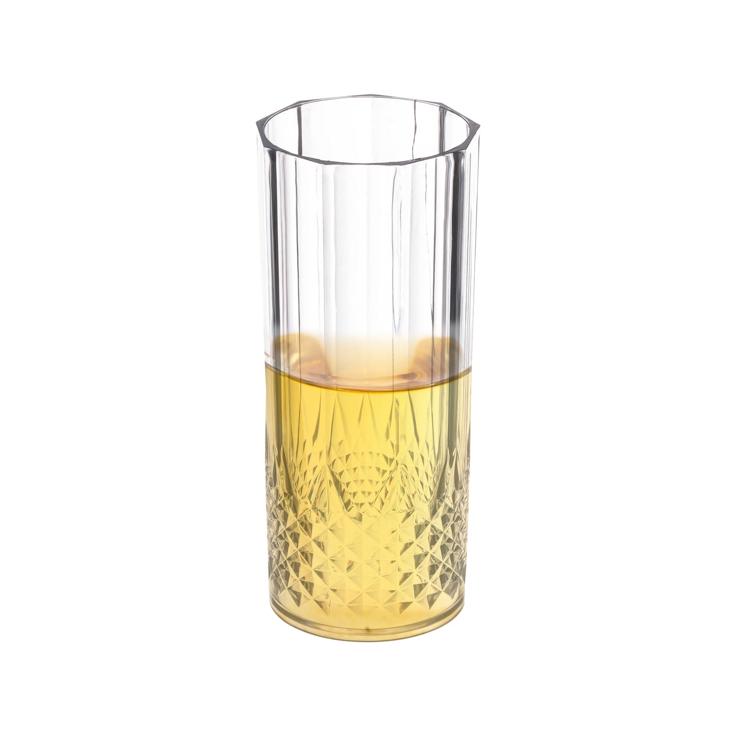 14 oz. Clear Crystal Cut High Ball Disposable Plastic Glasses