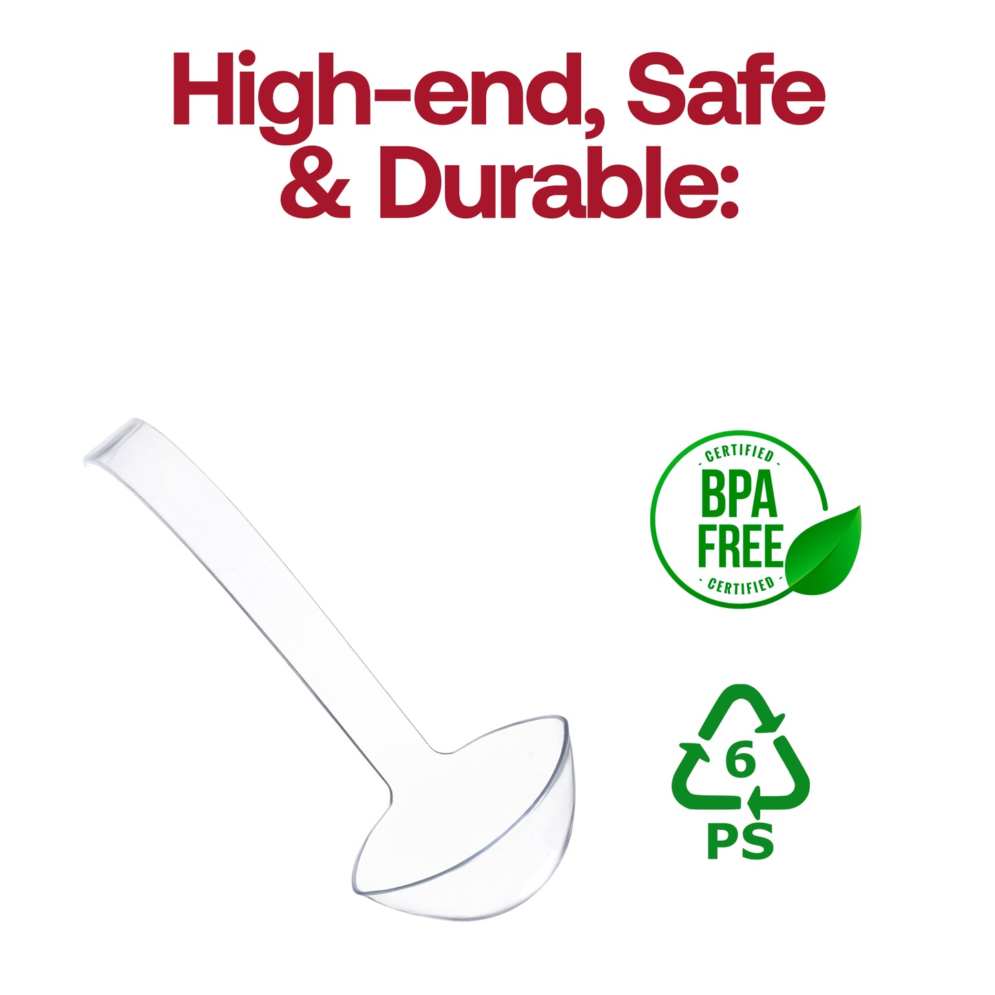 Clear Plastic Large Serving Ladles