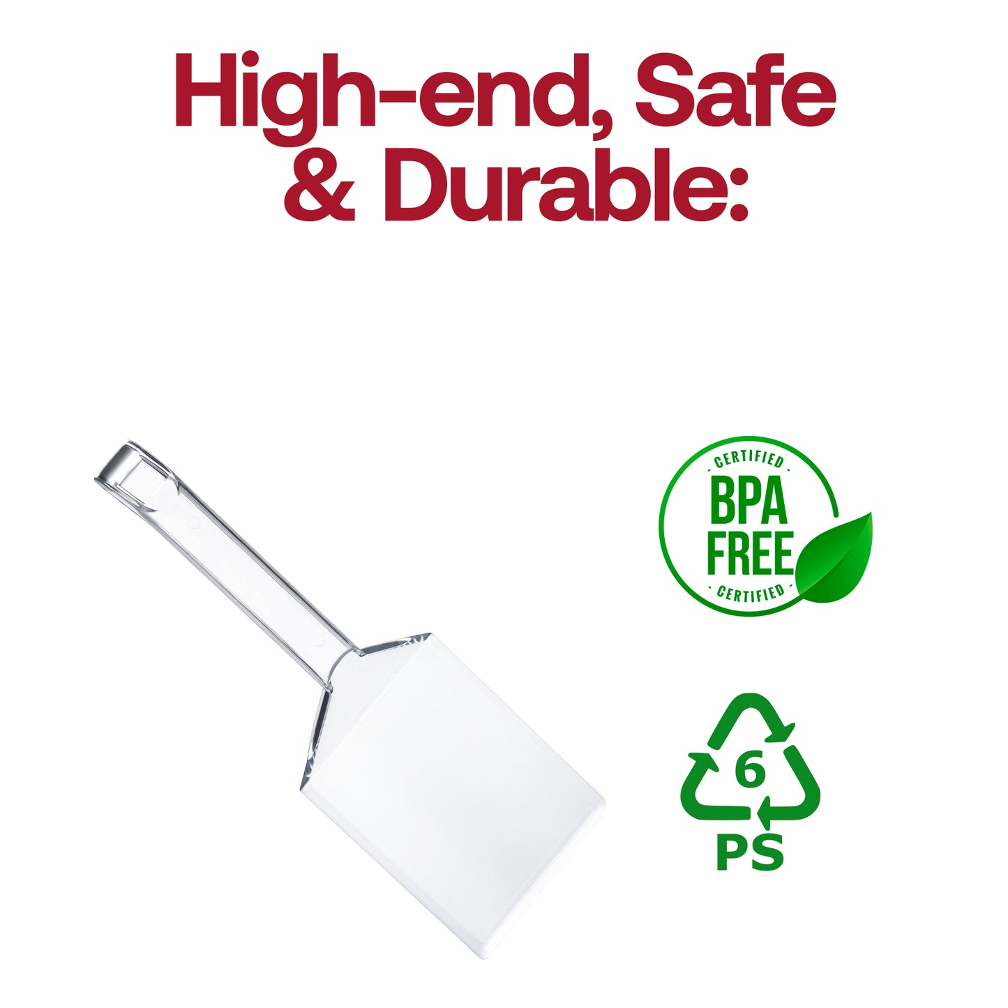 Clear Plastic Large Serving Spatulas