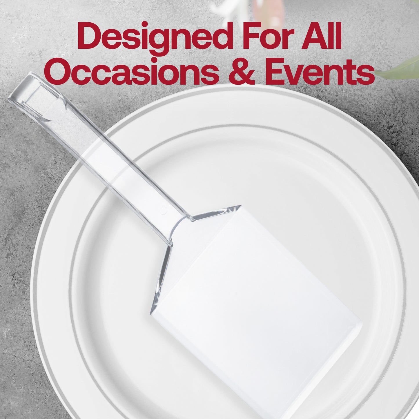 Clear Plastic Large Serving Spatulas