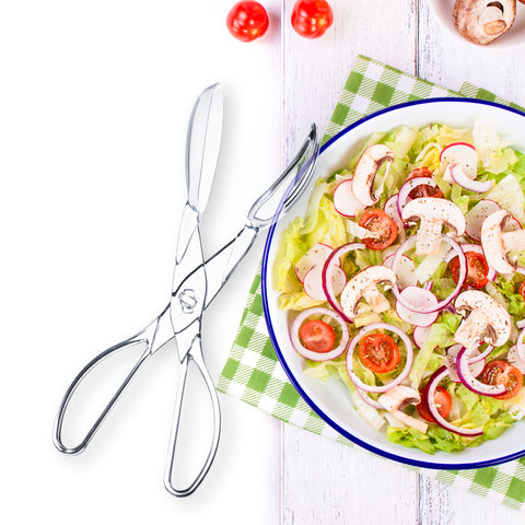Clear Plastic Disposable Serving Salad Scissor Tongs