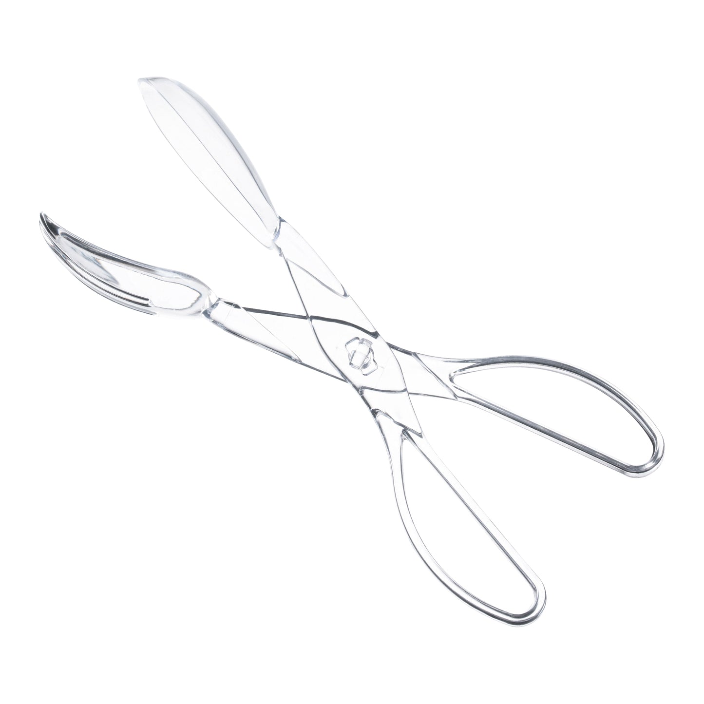Clear Plastic Disposable Serving Salad Scissor Tongs