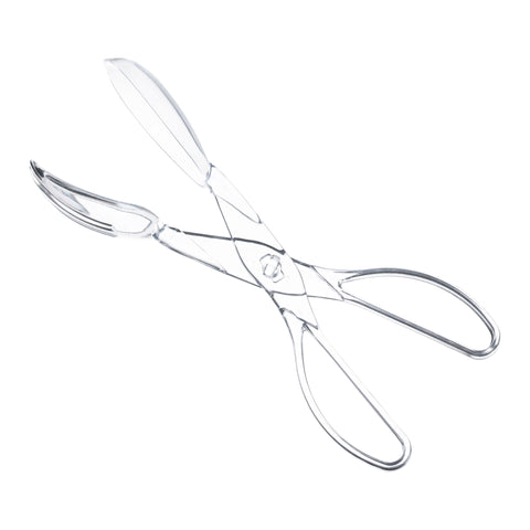 Clear Plastic Disposable Serving Salad Scissor Tongs